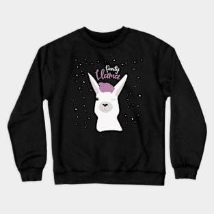 Party Llama Black Crewneck Sweatshirt